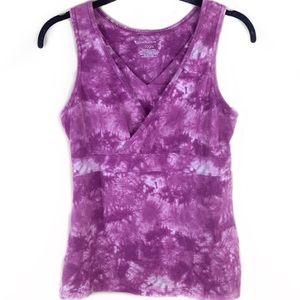 Tek Gear Yoga tie dye athletic v neck tank top